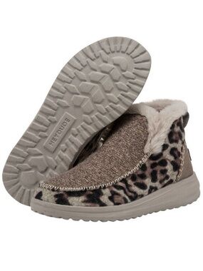 Hey Dude Denny Leo Taupe Women’s Fur Lined Booties